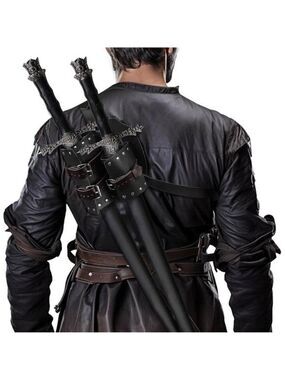 Medieval Leather Back Sword Shoulder Sheath Holster Renaissance Warrior Costume